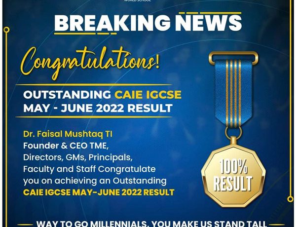 Millennials secured 100% Result in IGCSE 2022