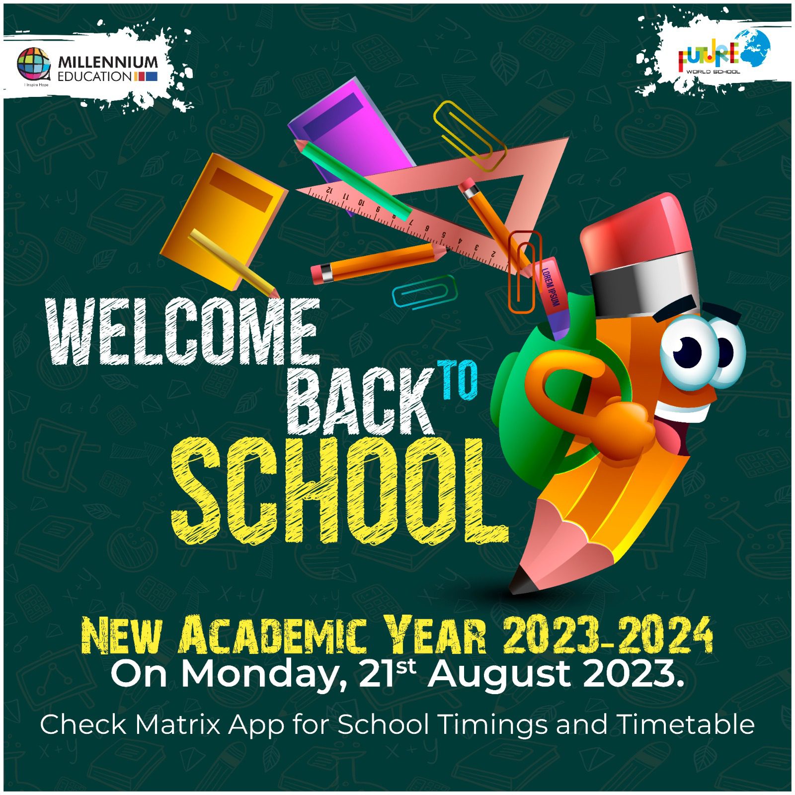 WELCOME TO THE NEW ACADEMIC YEAR 2023 2024 The Millennium Education   Welcome Back To School 2023 2024 1 